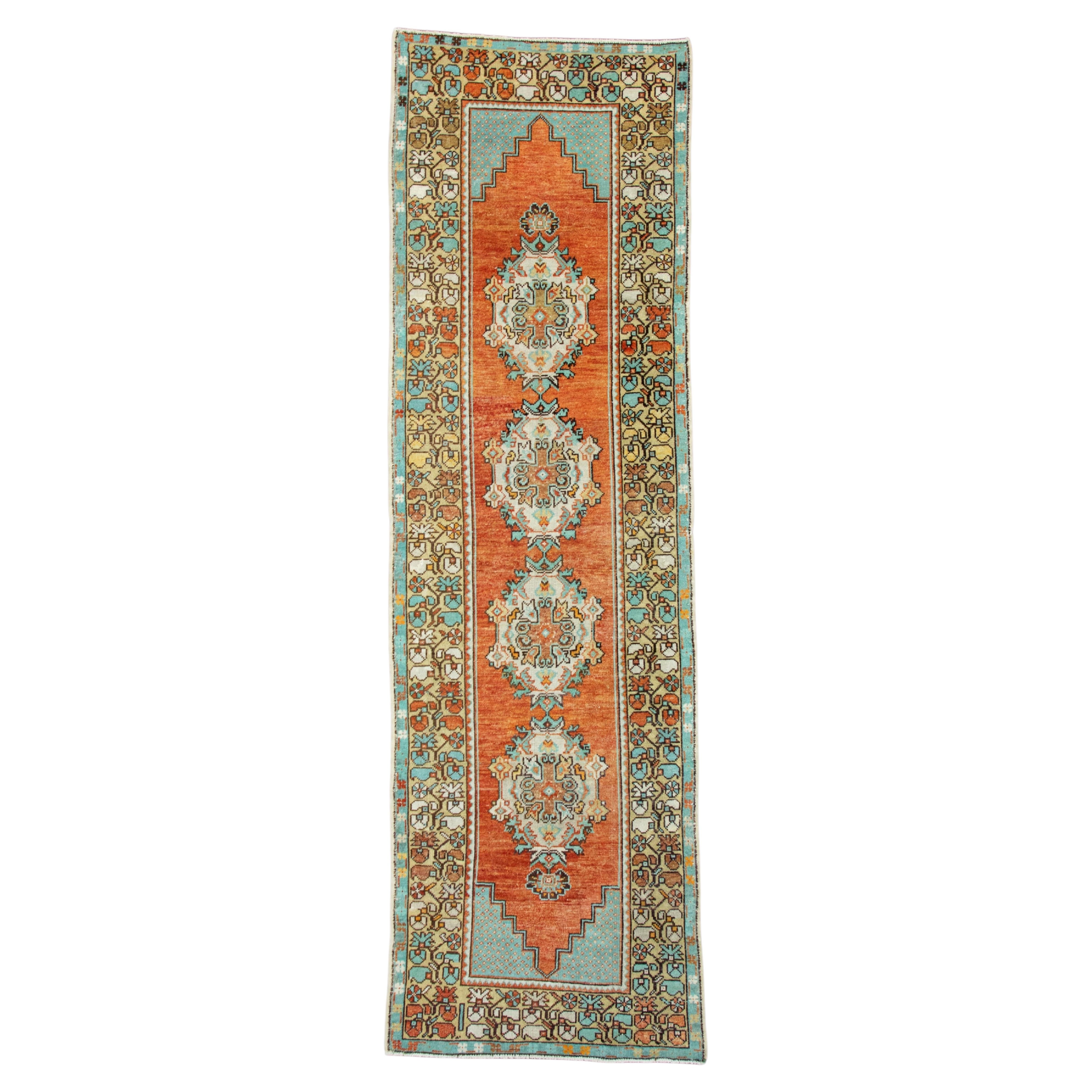Turkish Vintage Runner Rug 2'11" x 9'9" #17980