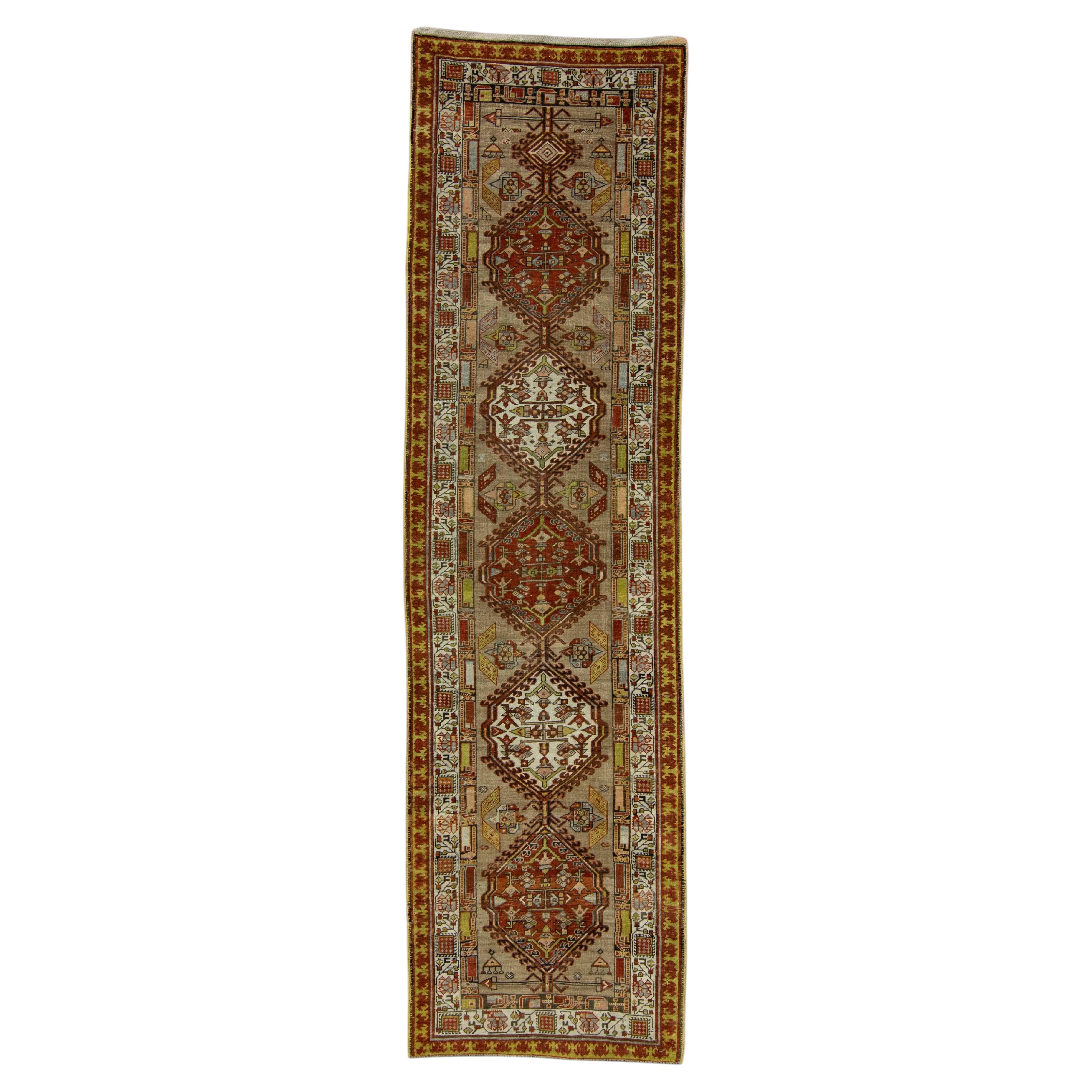 Turkish Vintage Runner Rug 3' x 11' #16712 For Sale