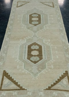 Alfombra turca vintage de pasillo, 94 cm x 224 cm, n.º 17420
