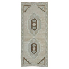 Alfombra turca vintage de pasillo, 94 cm x 224 cm, n.º 17420