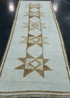 Alfombra turca vintage de pasillo, 1 m x 3 m, n.º 17802