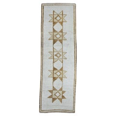 Alfombra turca vintage de pasillo, 1 m x 3 m, n.º 17802