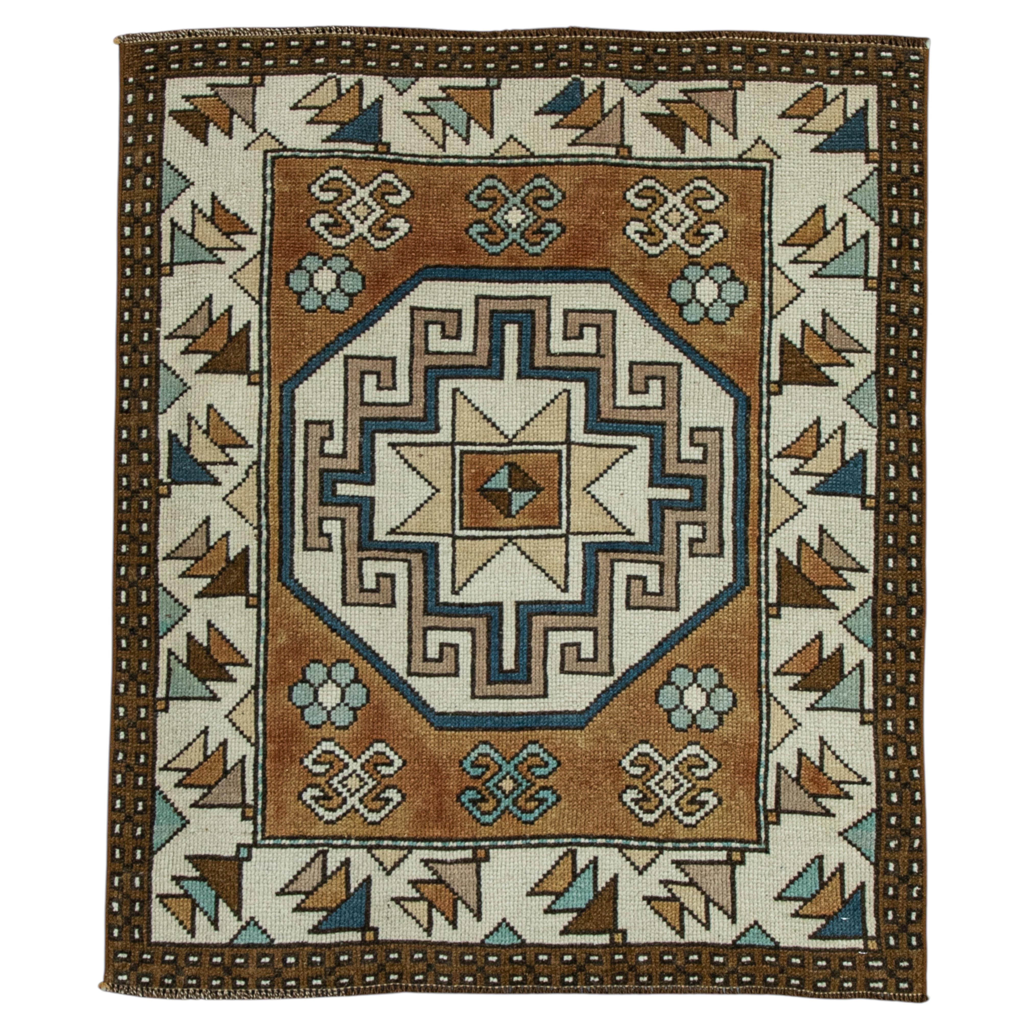 Turkish Vintage Square Rug  3' x 3'6" #20564