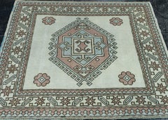 Turkish Vintage Square Rug  4' x 3'8" #20673