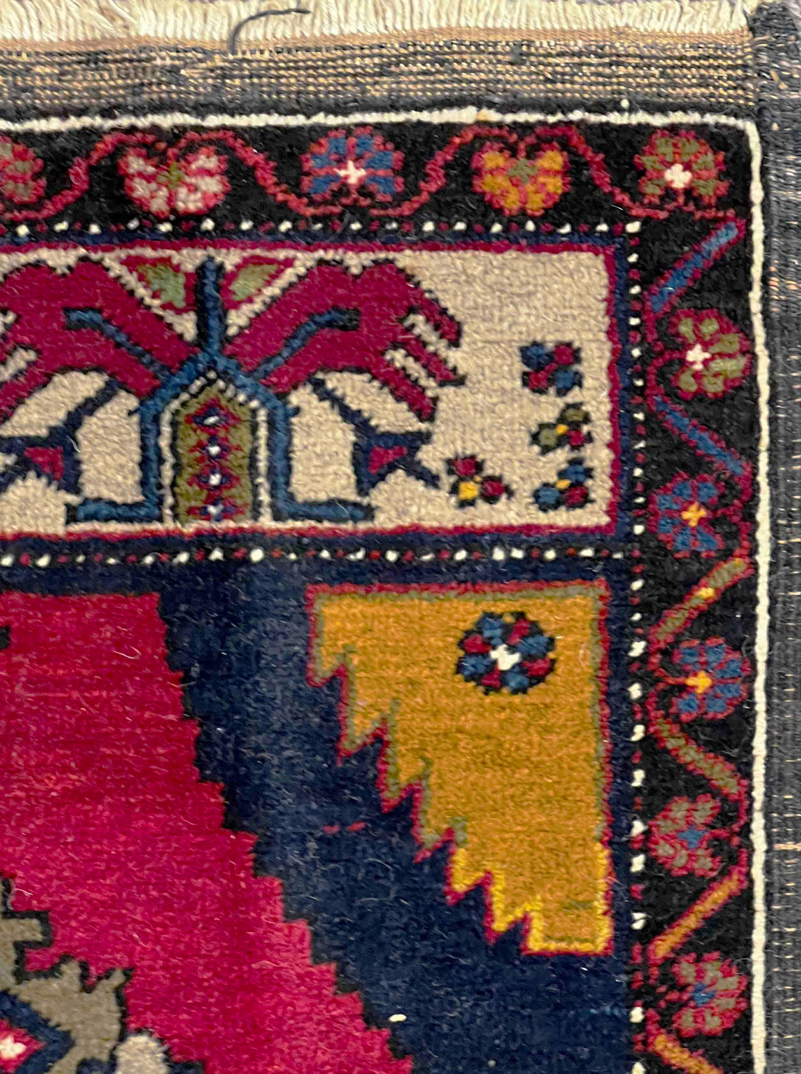 Tribal Turkish Yastik Rug - 0.99x0.57 - No. 811 For Sale