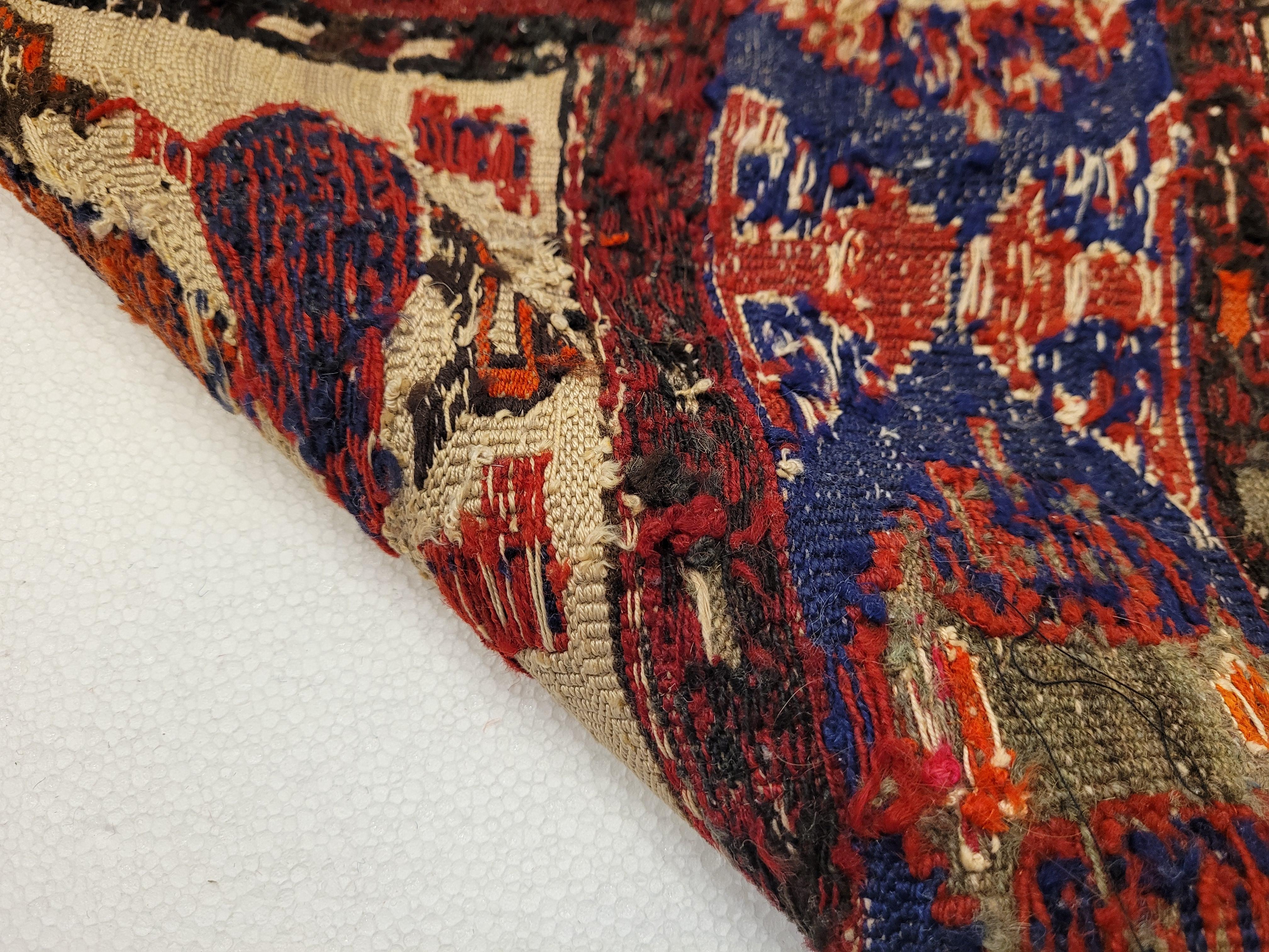 Tappeto Türkiye rosso blu, sumak kilim, lana e seta , certificato in vendita 10