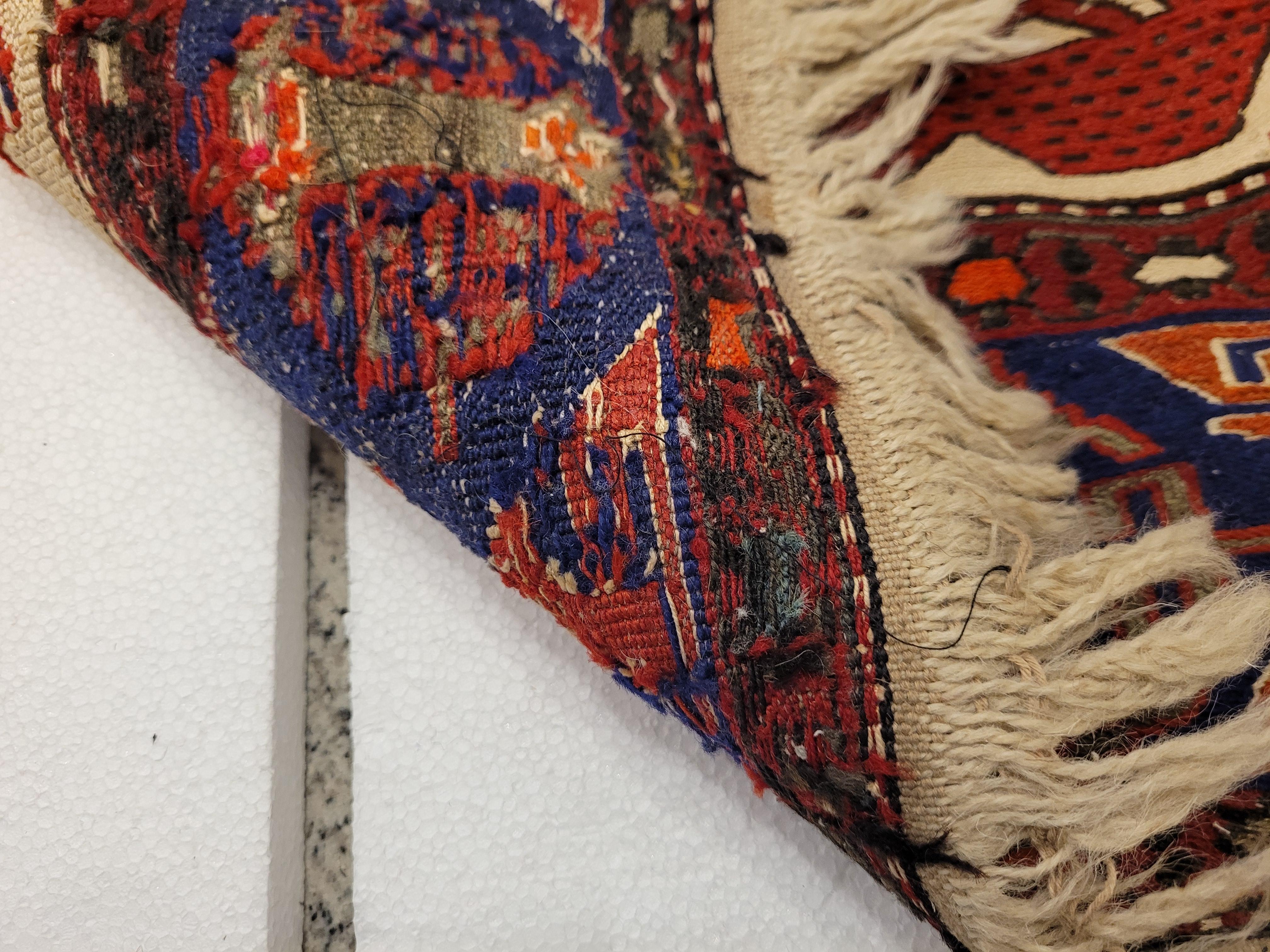 Tappeto Türkiye rosso blu, sumak kilim, lana e seta , certificato in vendita 11