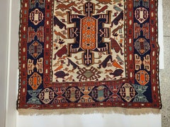 Türkiye red blue Rug, sumak kilim, wool and silk , certificate
