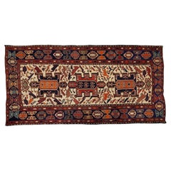 Türkiye rouge bleu Tapis, sumak kilim, laine et soie, certificat
