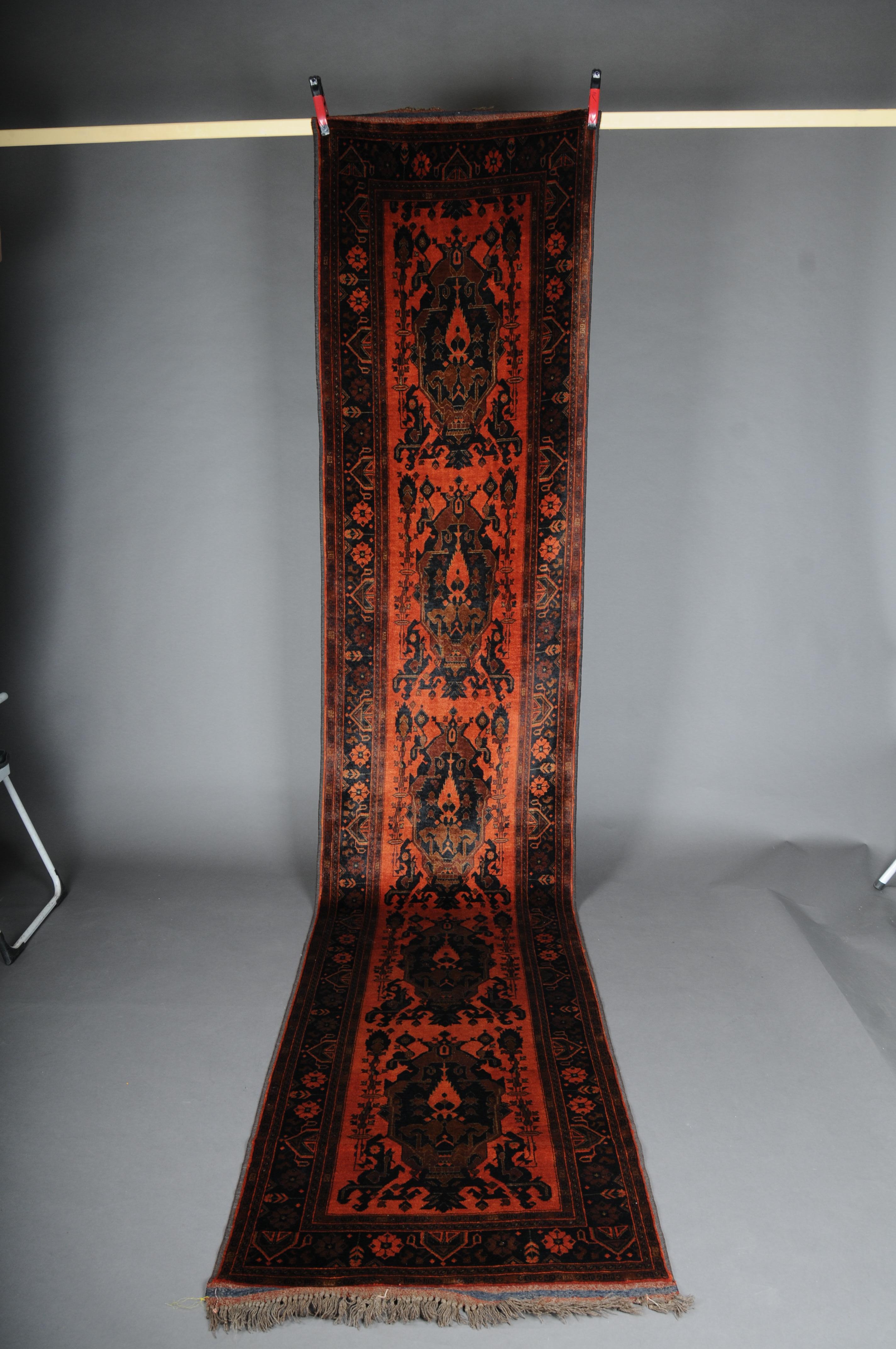 Turkman runner carpet / silk, 20th Century. For Sale 7