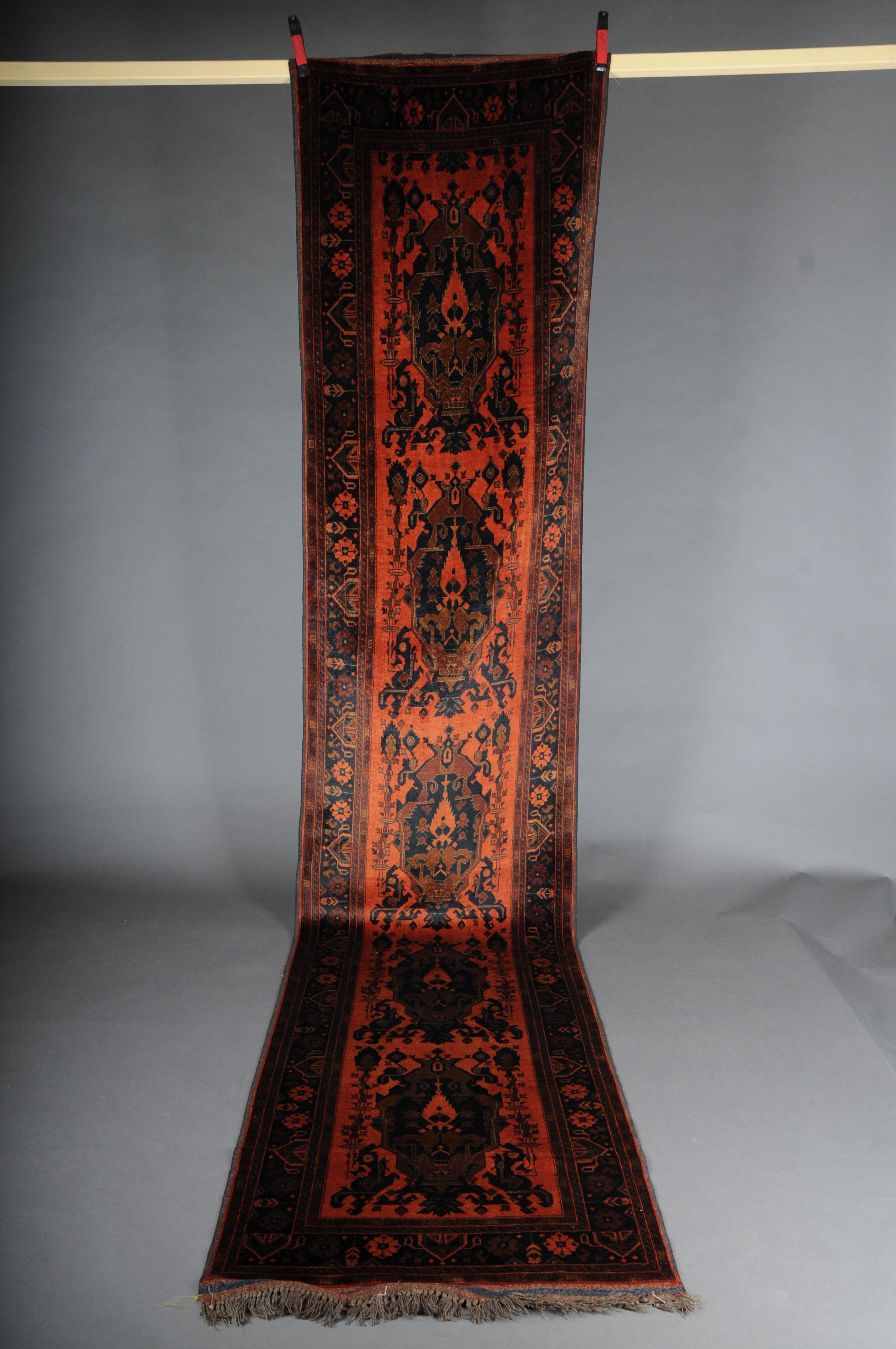 Turkman runner carpet / silk, 20th Century. For Sale 8