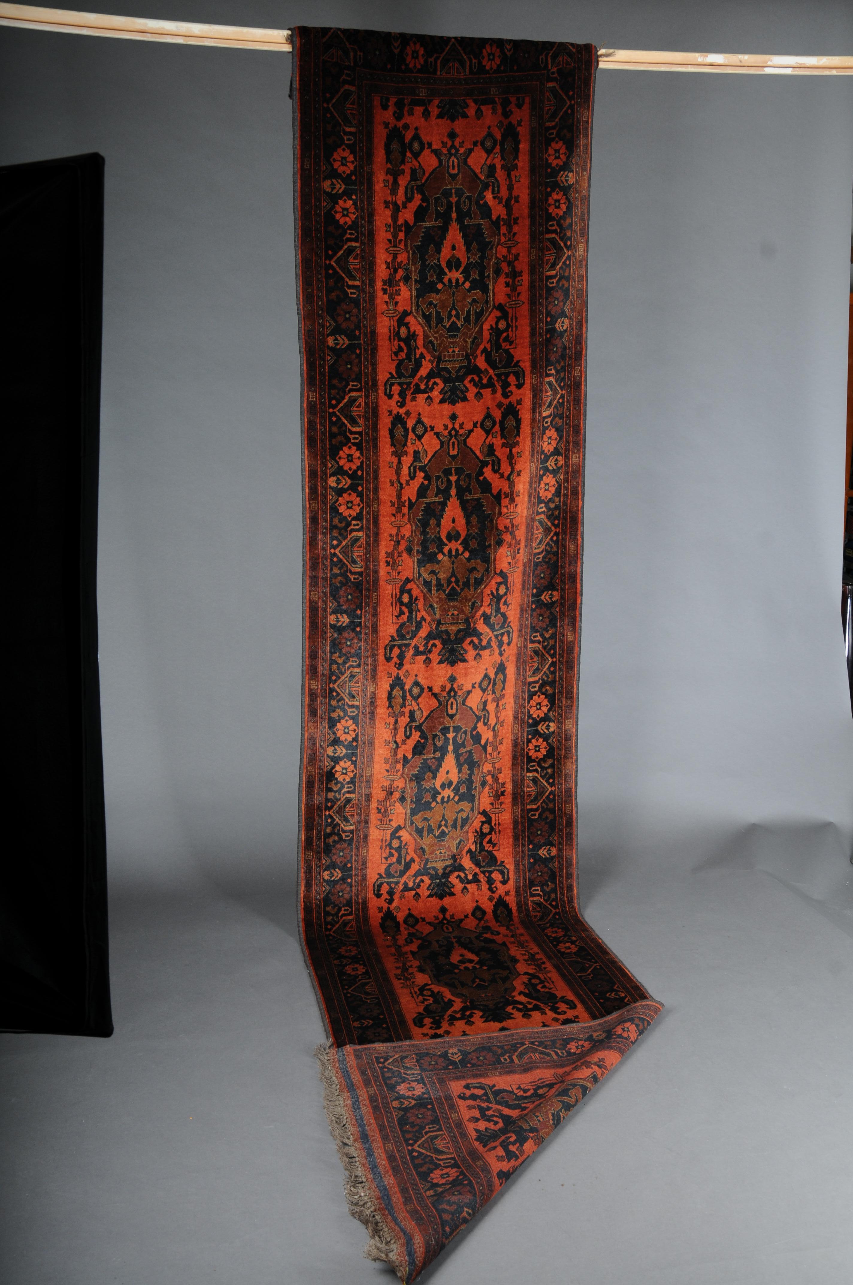 Turkman runner carpet / silk, 20th Century. For Sale 10