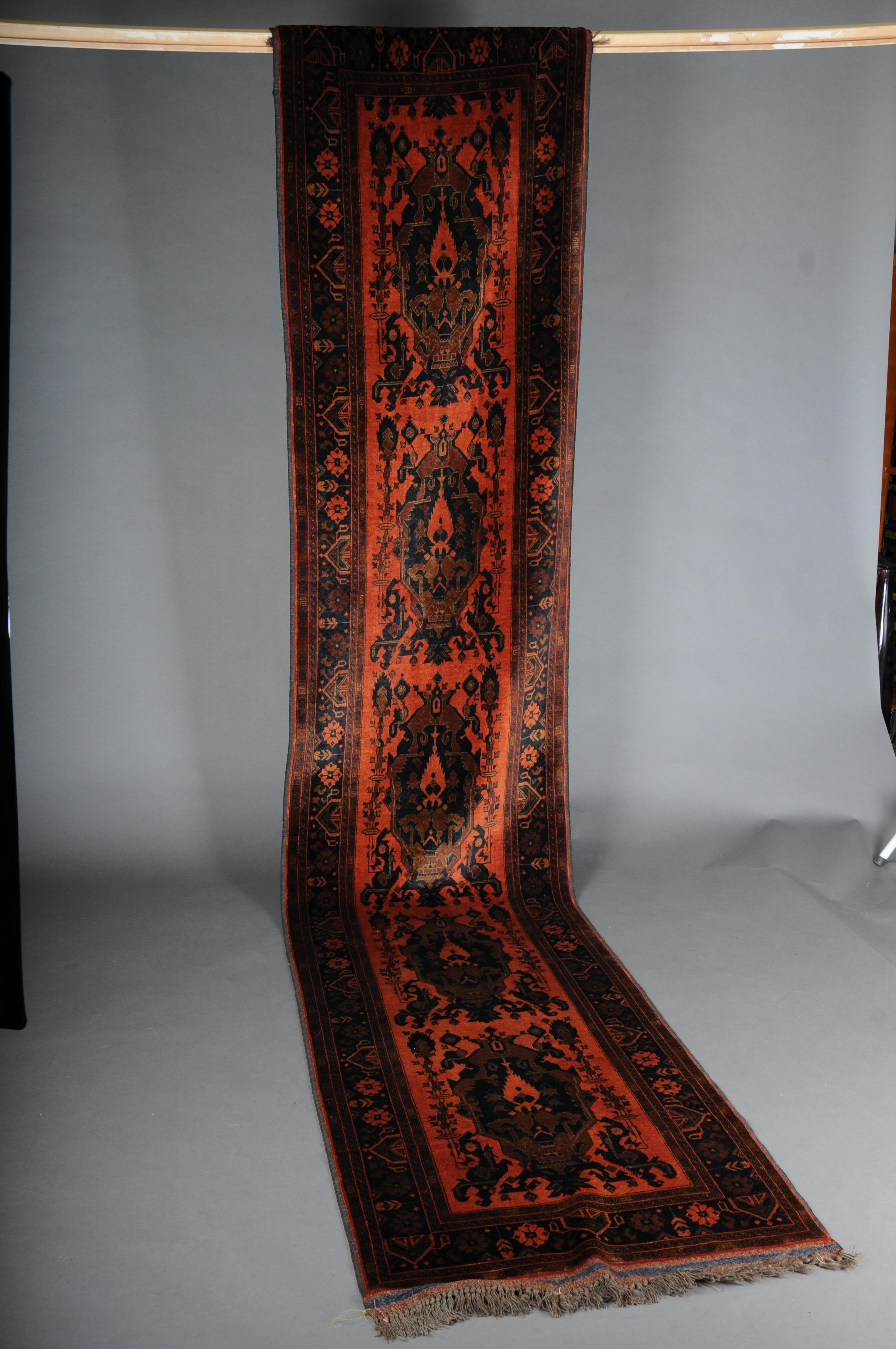 Turkman runner carpet / silk, 20th Century. For Sale 11