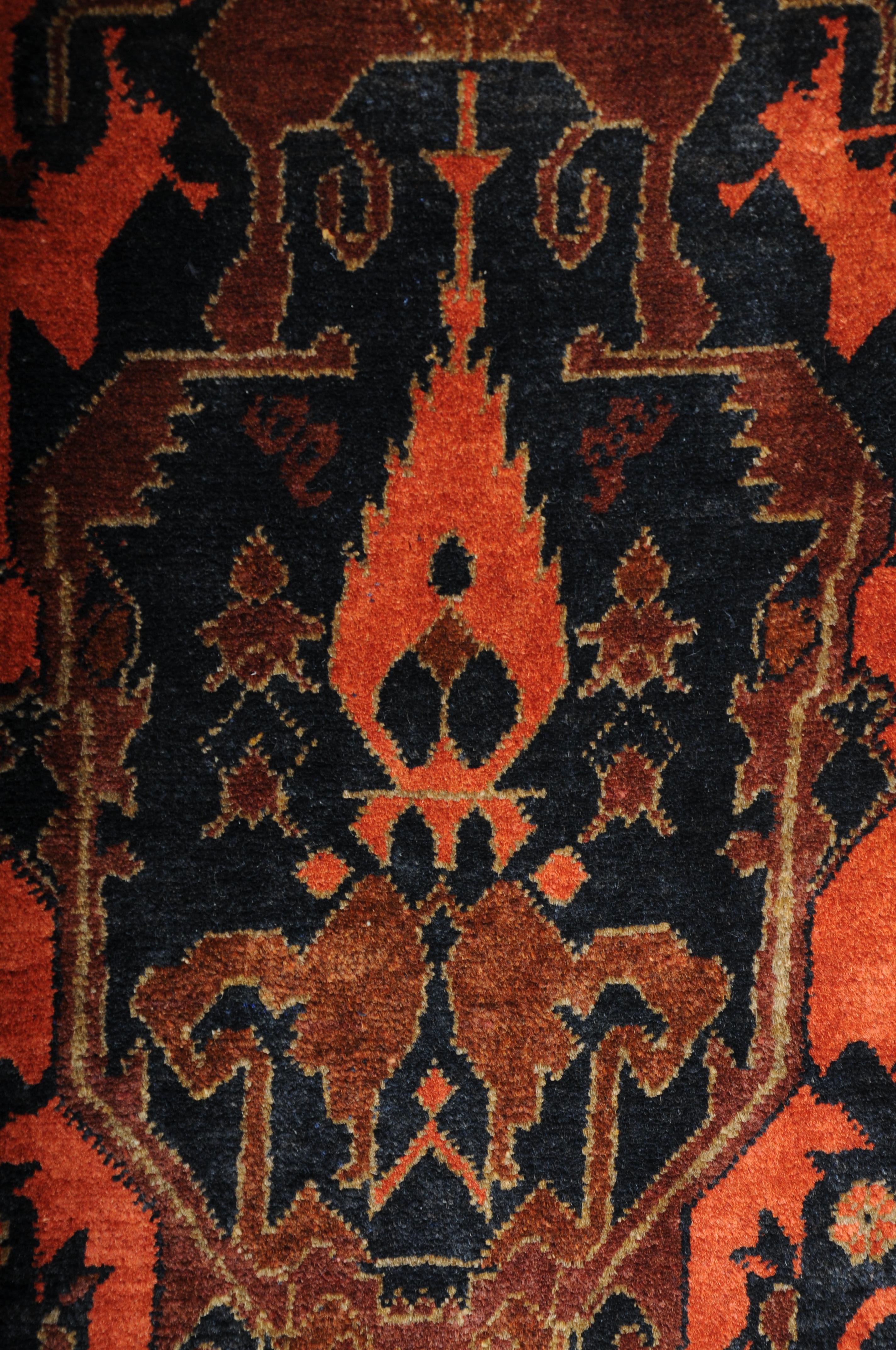 Silk Turkman runner carpet / silk, 20th Century. For Sale