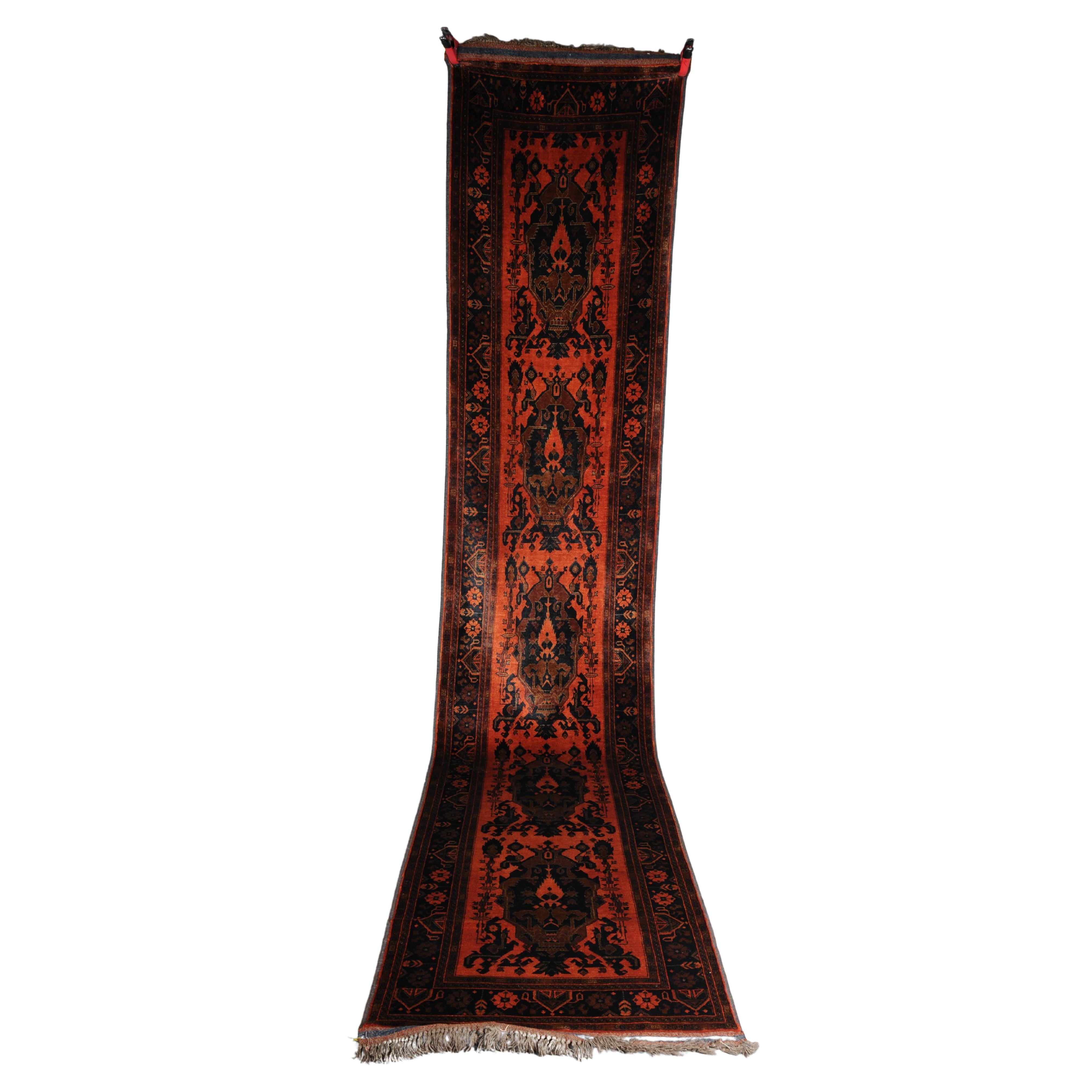 Turkman runner carpet / silk, 20th Century. For Sale