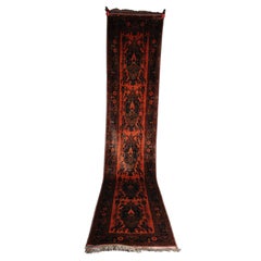 Vintage Turkman runner carpet / silk, 20th Century.