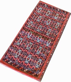 Turkmen Antique Rugs Geometric Traditional Carpet Wool Chuval Rug