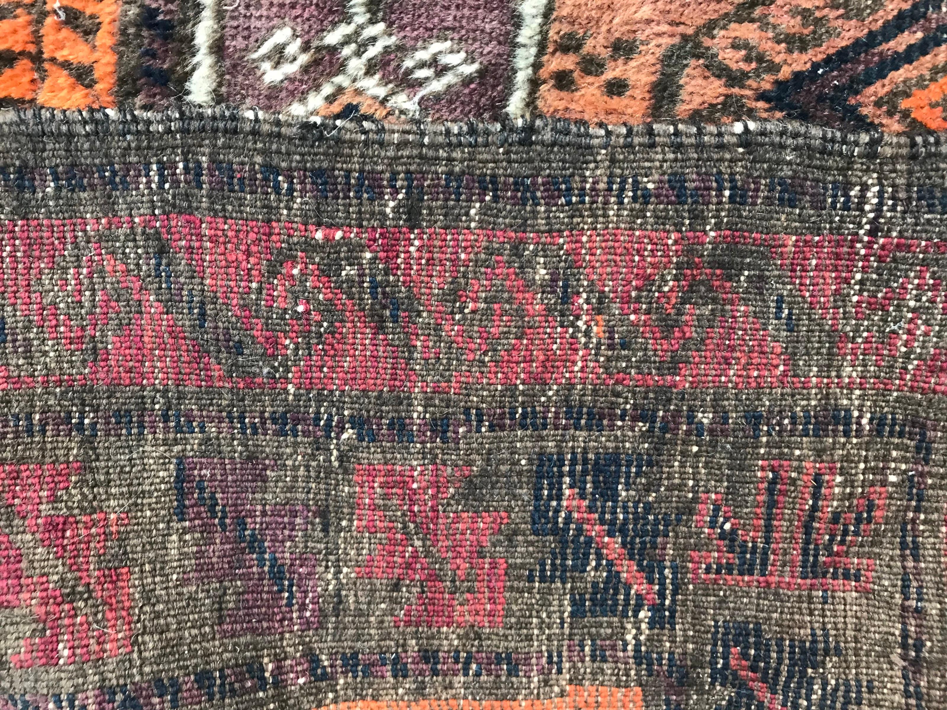 Turkmen Belutch Vintage Rug For Sale 2