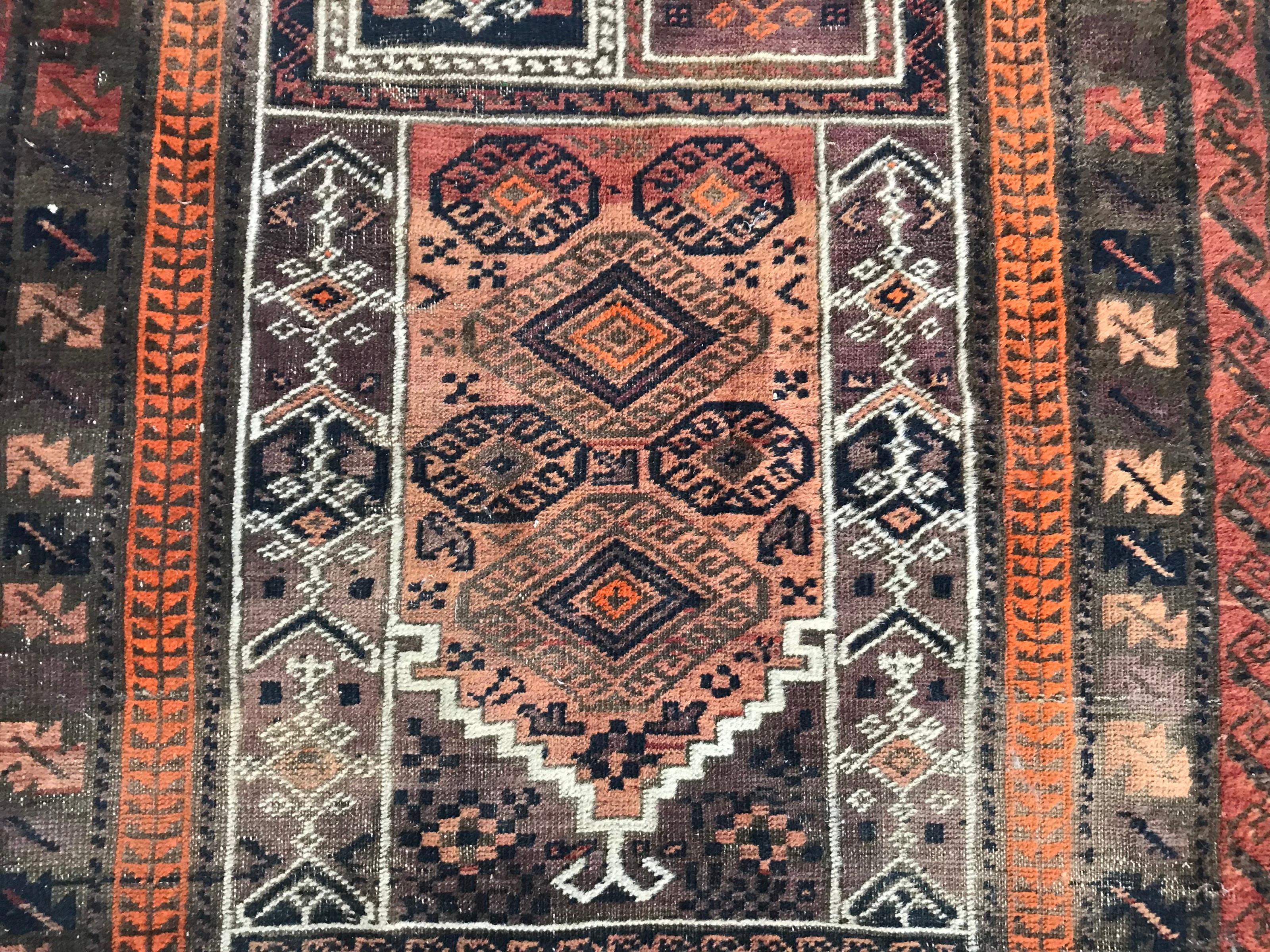 Afghan Turkmen Belutch Vintage Rug For Sale