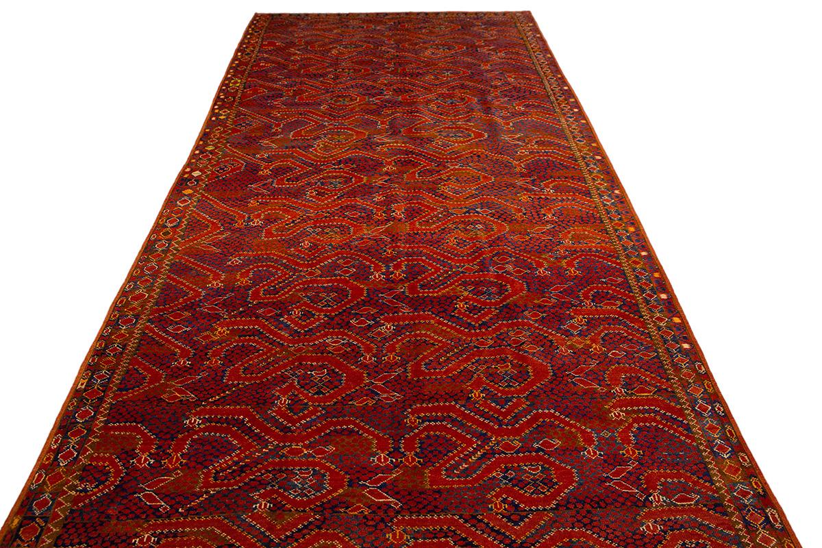 Turkmenischer Teppich Ersari Snake Design (Handgeknüpft) im Angebot