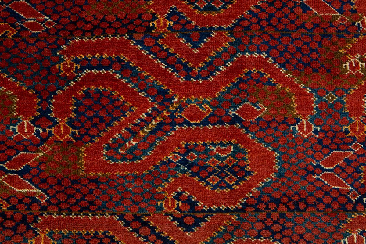 Turkmenischer Teppich Ersari Snake Design im Angebot 1