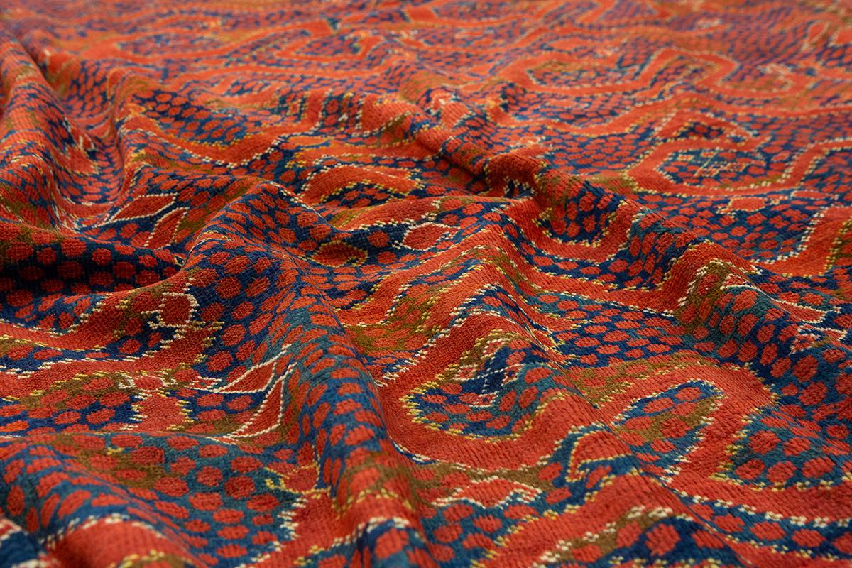 Turkmenischer Teppich Ersari Snake Design im Angebot 3