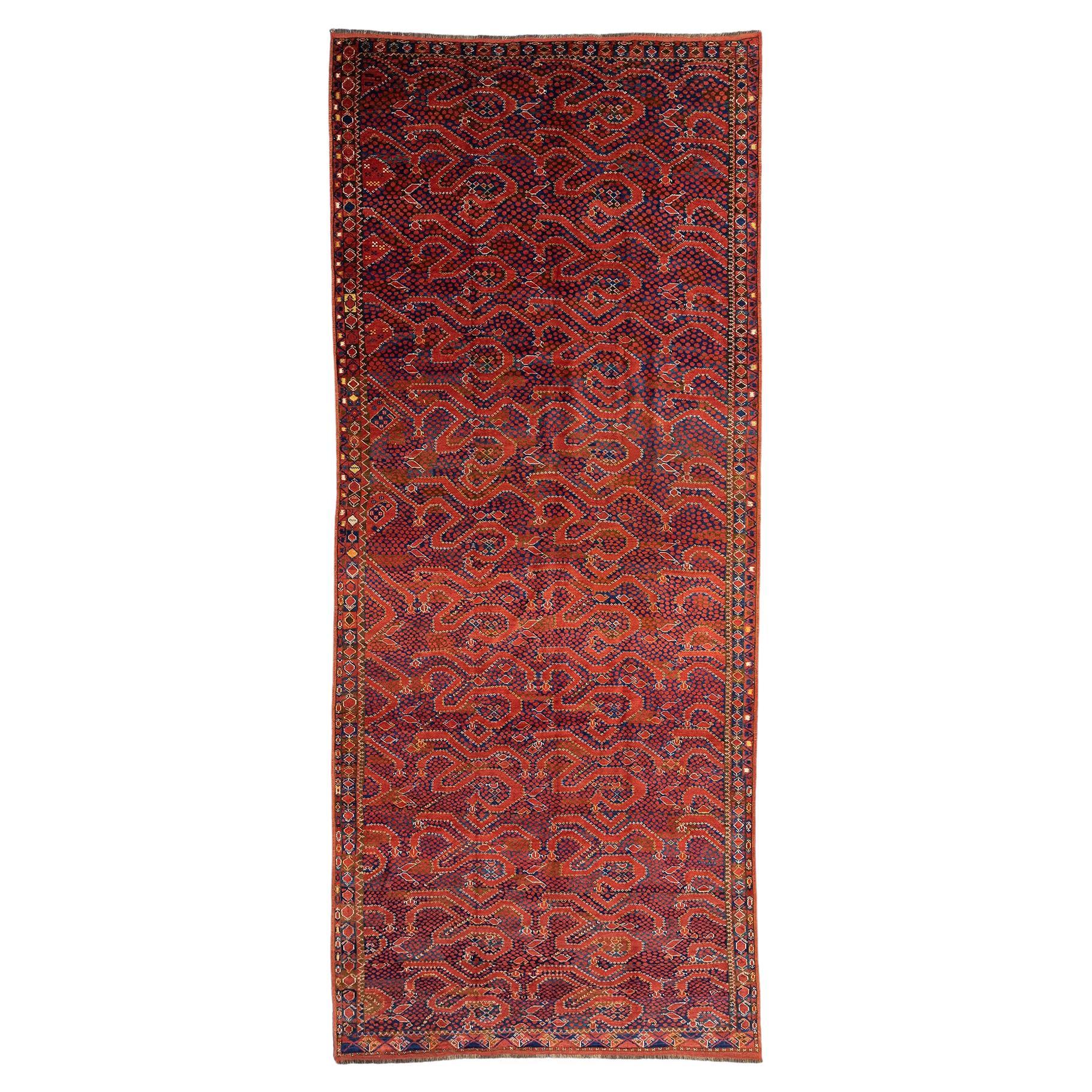 Turkmenischer Teppich Ersari Snake Design im Angebot