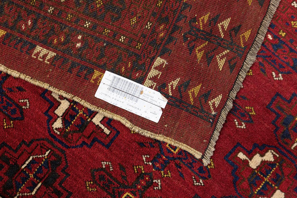 Turkmenischer Teppich Tekke Chuval im Angebot 3