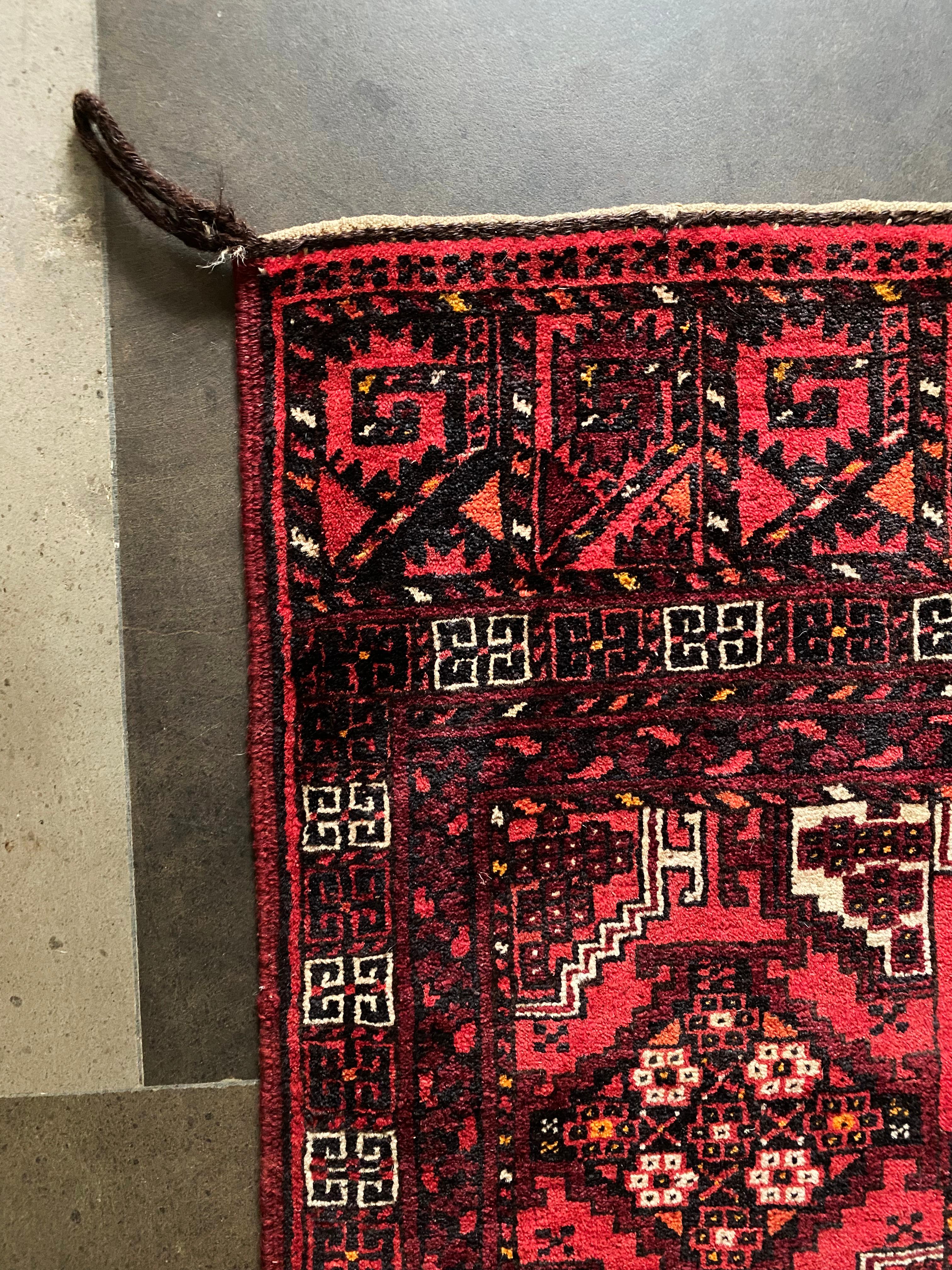 Other Turkmenistan Ersari Tent Door Rug with Stunning Tribal Motif, Mid-20th Century For Sale