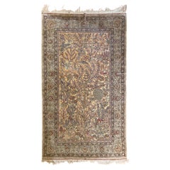 Turko-Mongol Persian Ghom Rug – Tree of Life  67.7 x 35.8 inches