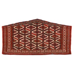 Antique Turkmen Asmaldik Carpet, Hand-Knotted Wool, Early 20th Century