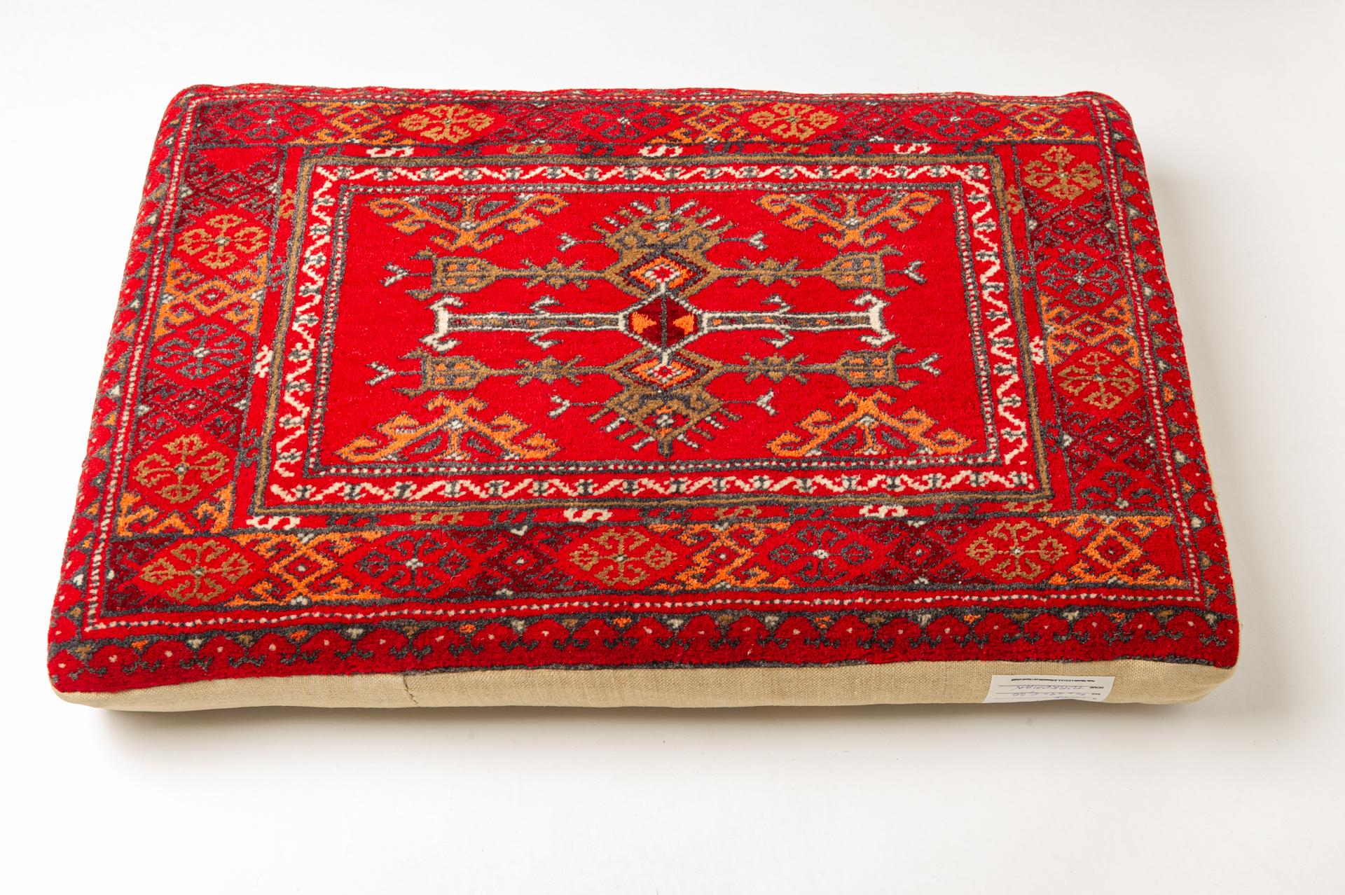 Hand-Knotted Turkoman Cushion Cover For Sale