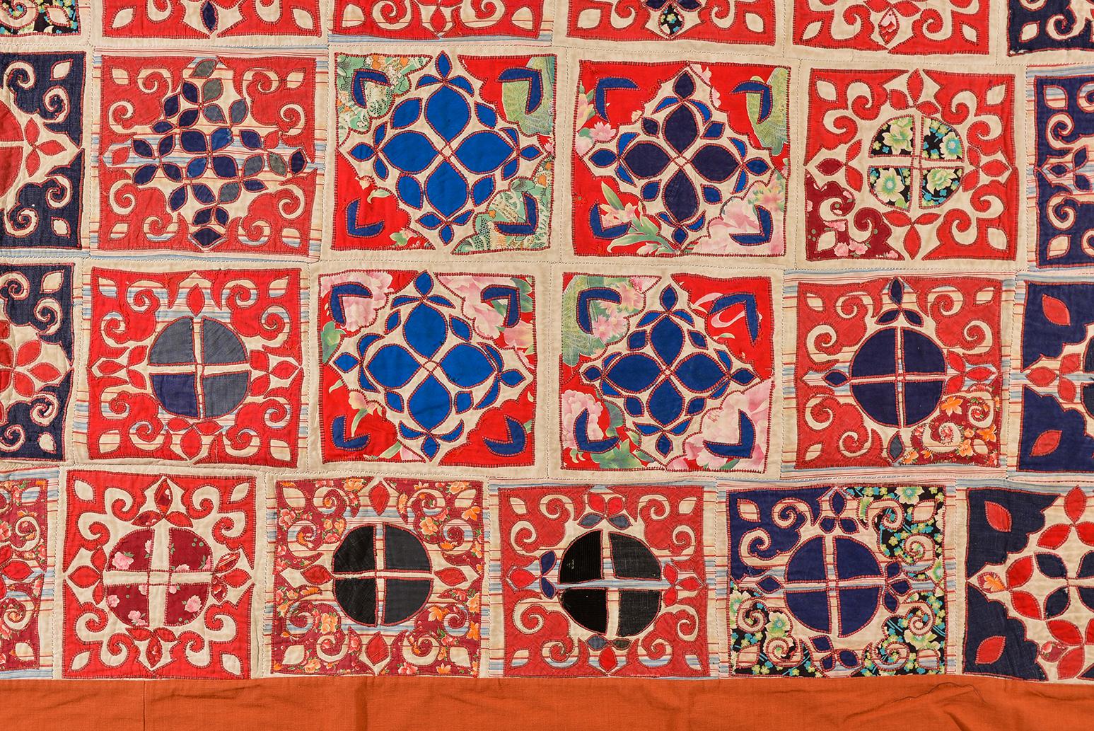 Turkoman Patchwork-Textil, Wandteppich oder Sessel-Polsterung (Turkmenisch) im Angebot