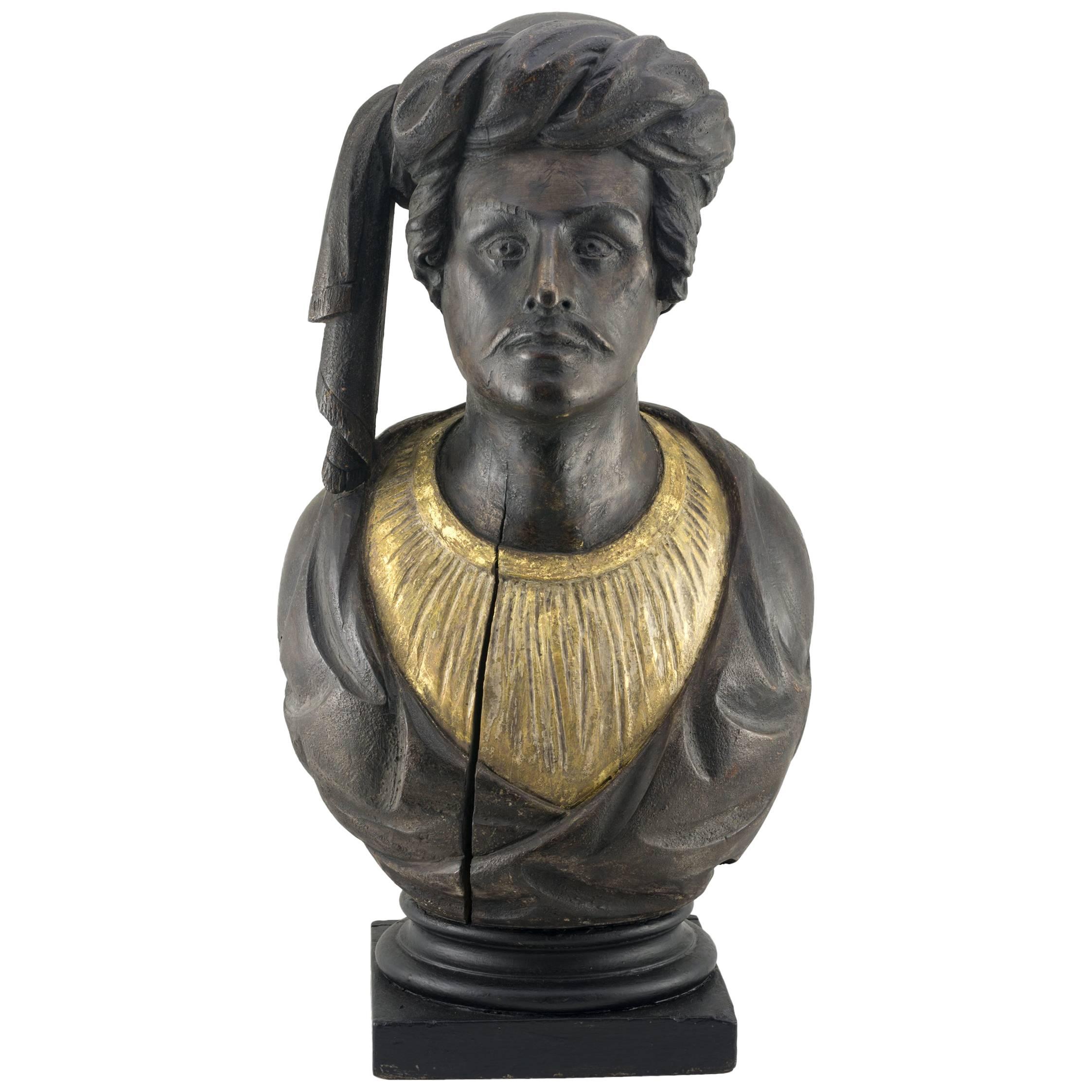 Figura del tabaccaio da banco con testa di turco