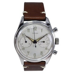 Used Turler Stainless Steel Chronograph Manual Presentation Watch, 1953
