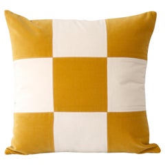Turmalina Mustard Velvet Deluxe Handmade Decorative Pillow