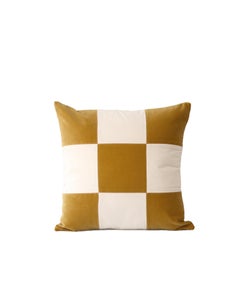 Turmalina Mustard Velvet Deluxe Handmade Decorative Pillow