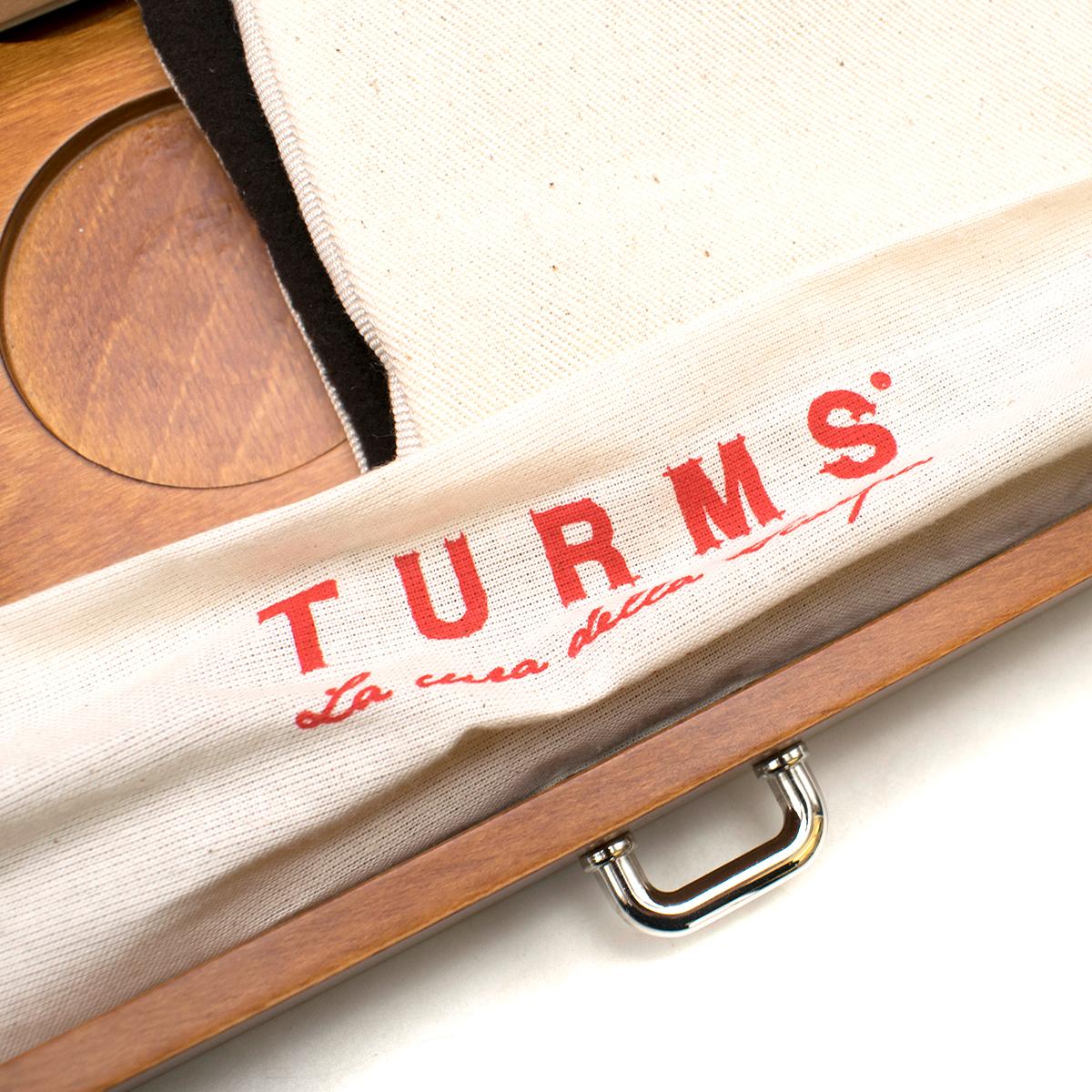 Turms Brown Walnut Shoe Shine Case 4