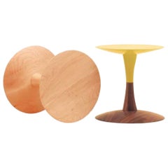 Turn Contemporary Pedestal Side Table in Maple by Patty Johnson