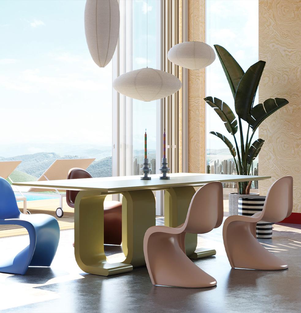 Laqué Table de salle à manger Turn d'Hermhaus en vente