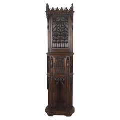 Turn of the 20th Century French Neo-Gothic Revival Walnut Credenza