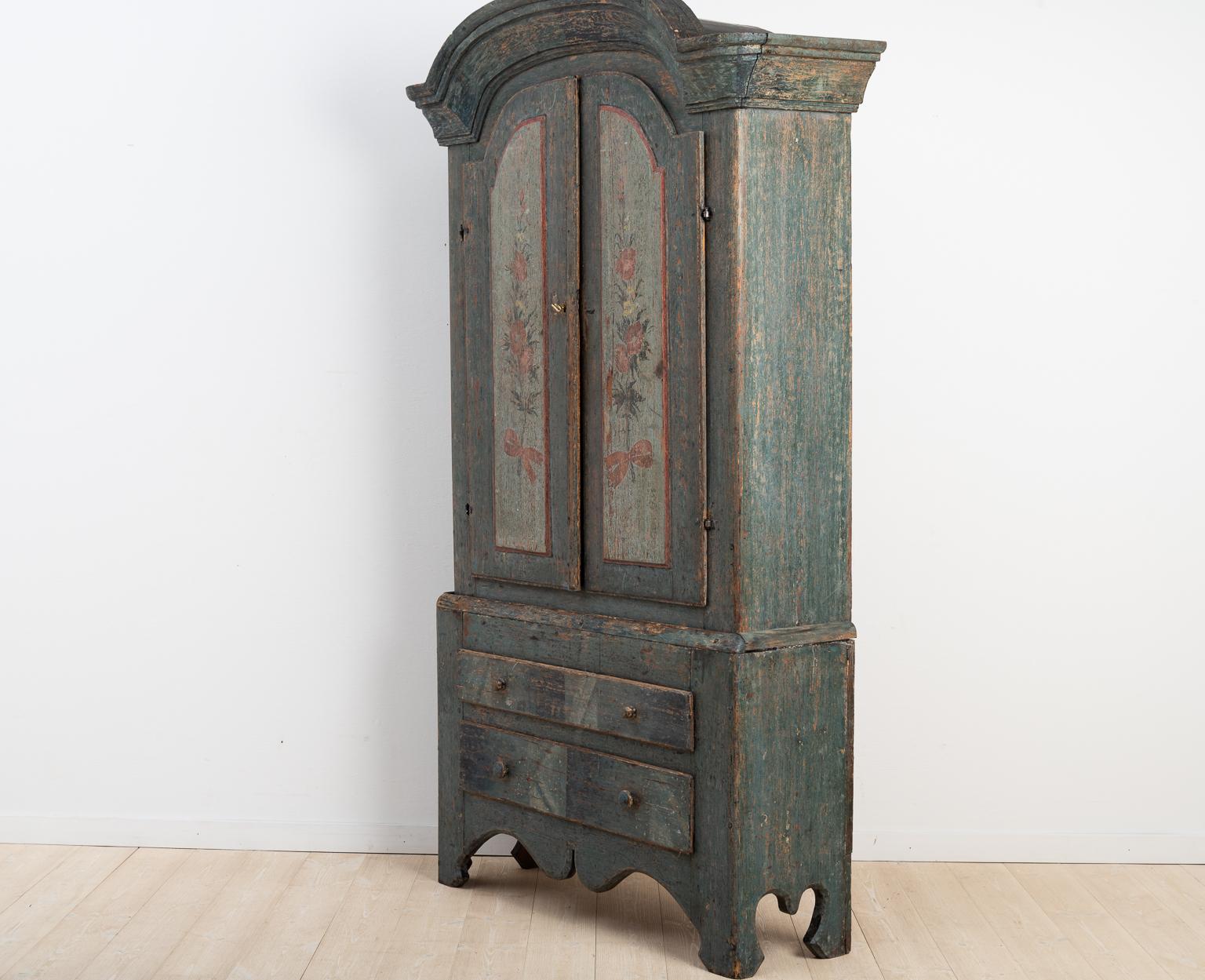 Pine Turn of the Century 18th-19th Swedish Rococo Cabinet