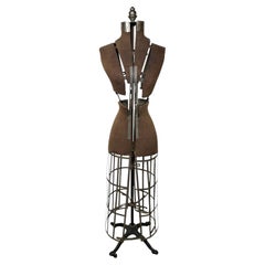 Turn of the Century adjustable cage dress form mannequin by Hall-Borchert.