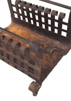 American Mission Style Wrought Iron Log Holder