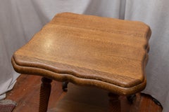 Turn of the Century American Quarter Sawn Oak Parlor Table with Ball & Claw Feet