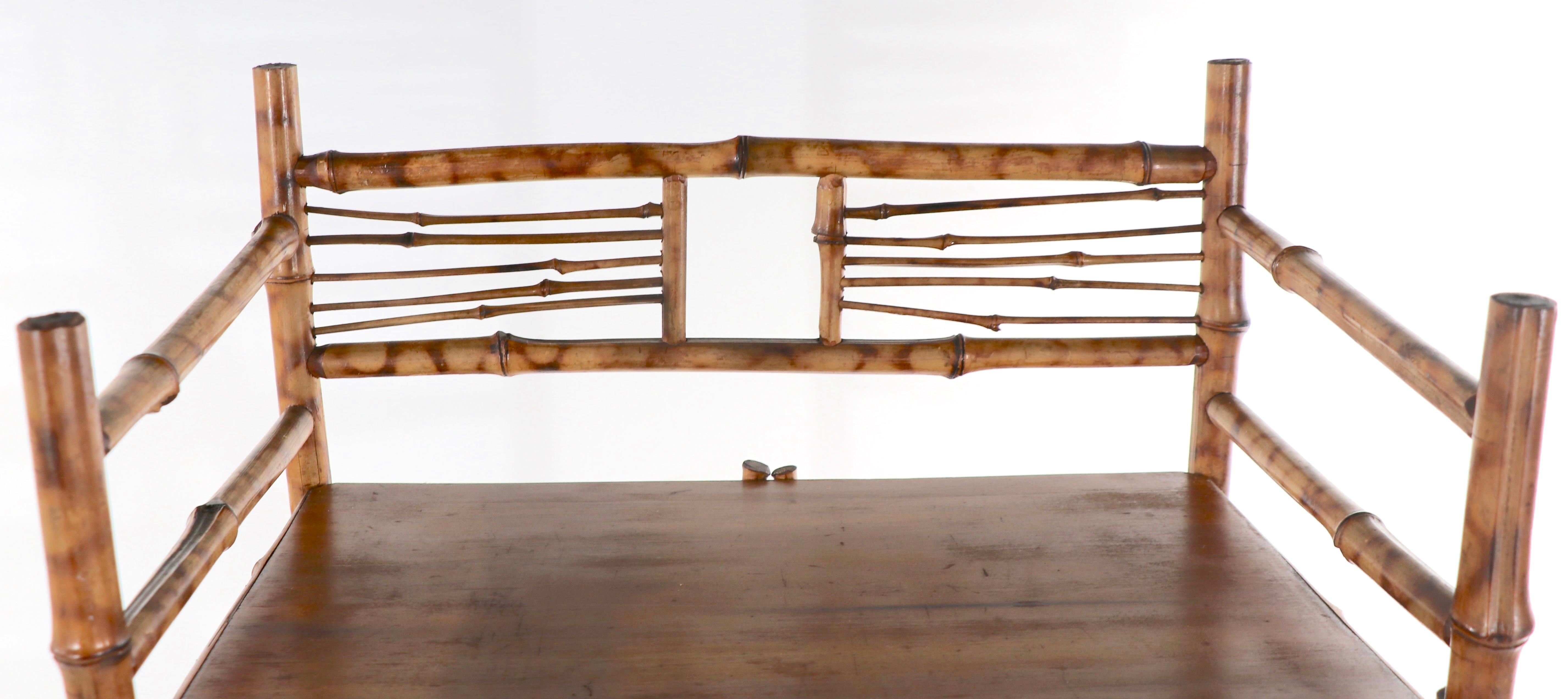 Turn of the Century Bamboo and Wood Etagere Shelf In Good Condition In New York, NY