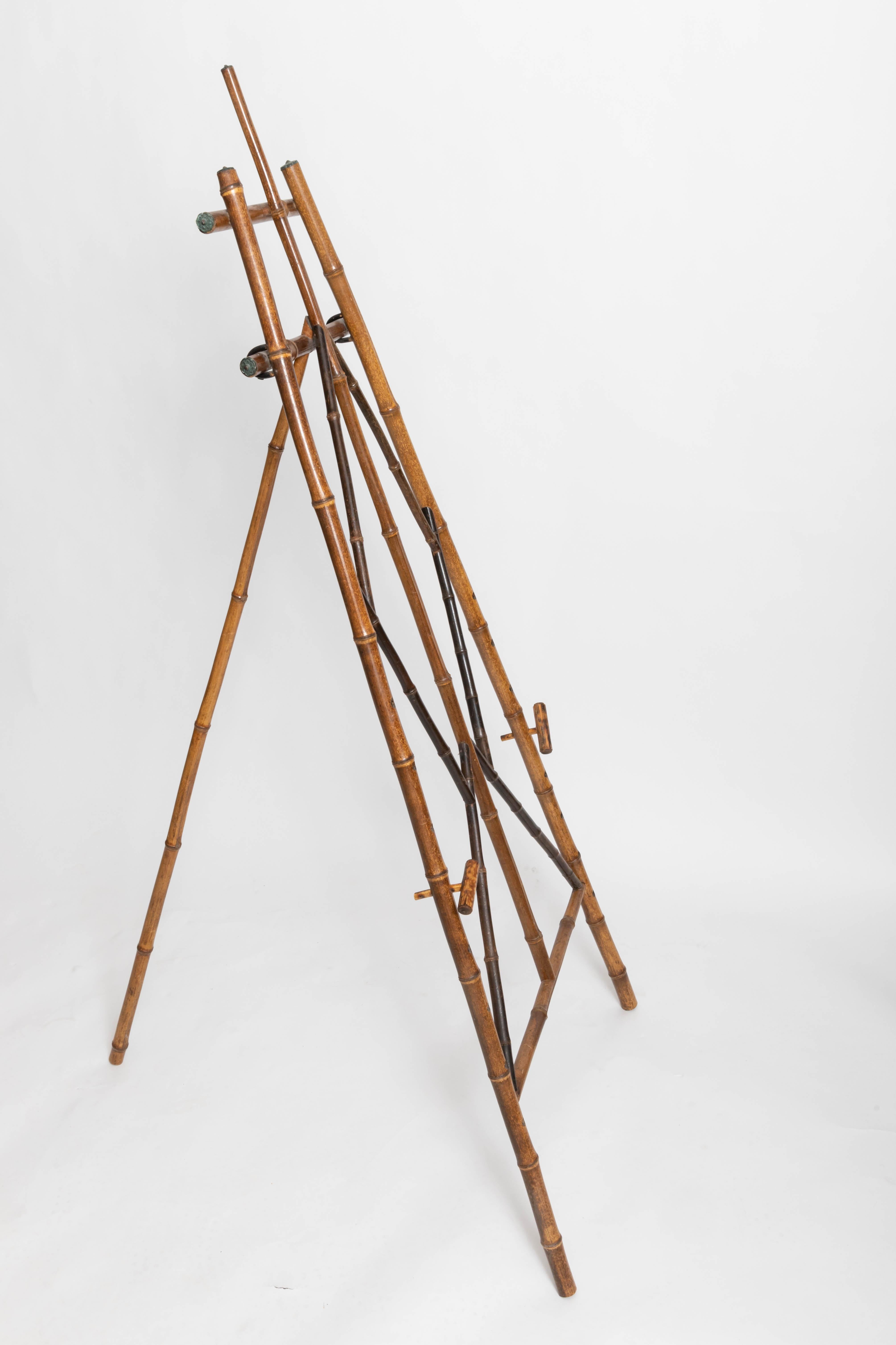 English Turn-of-the-Century Bamboo Picture Easel 