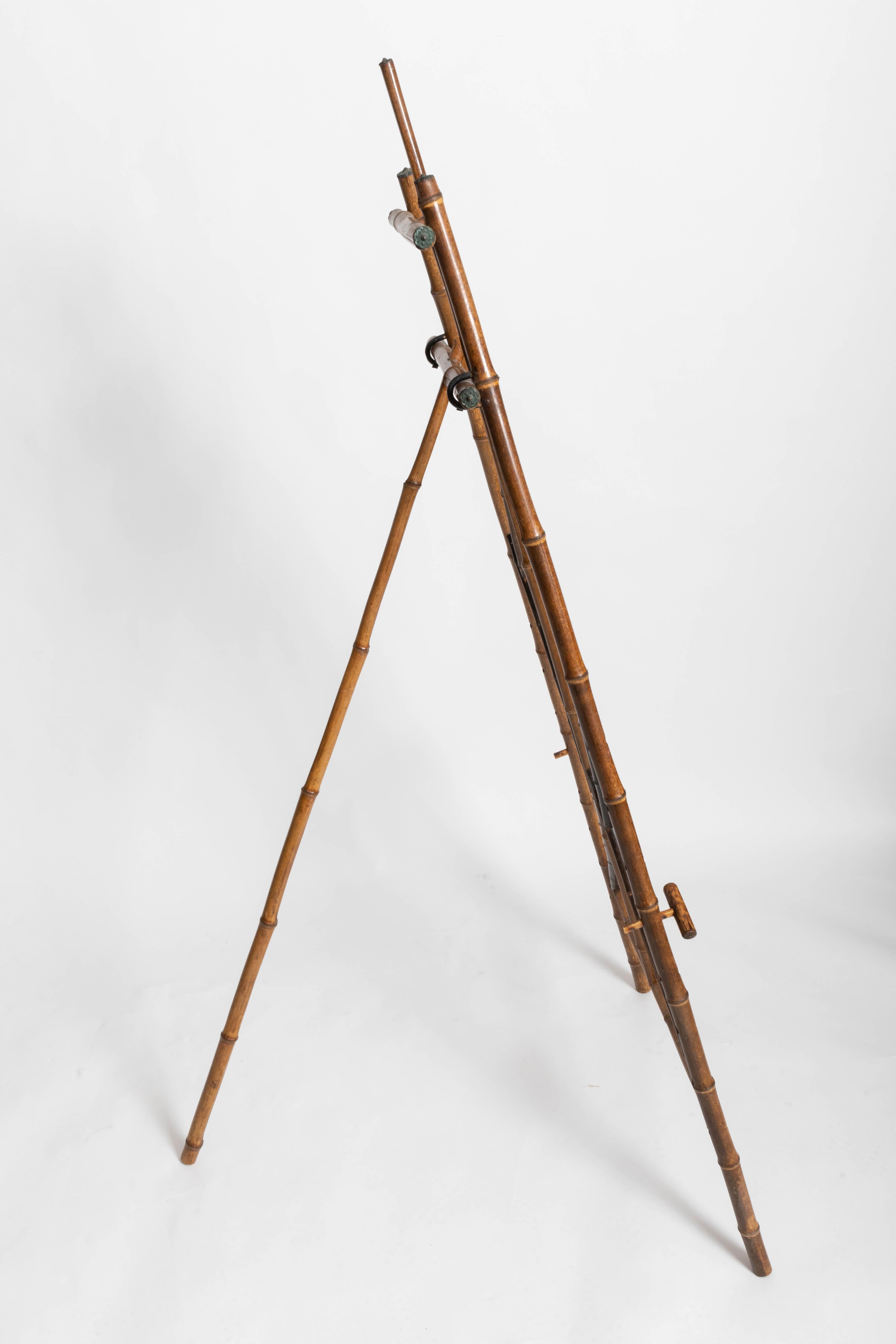 Turn-of-the-Century Bamboo Picture Easel  In Good Condition In East Hampton, NY