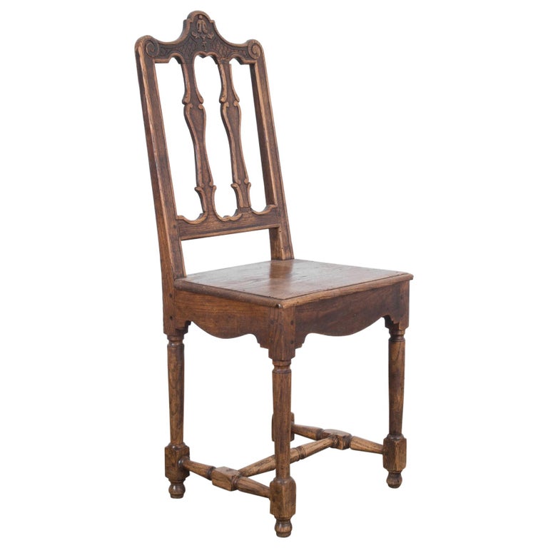 Turn of the Century Belgian Carved Chair For Sale at 1stDibs