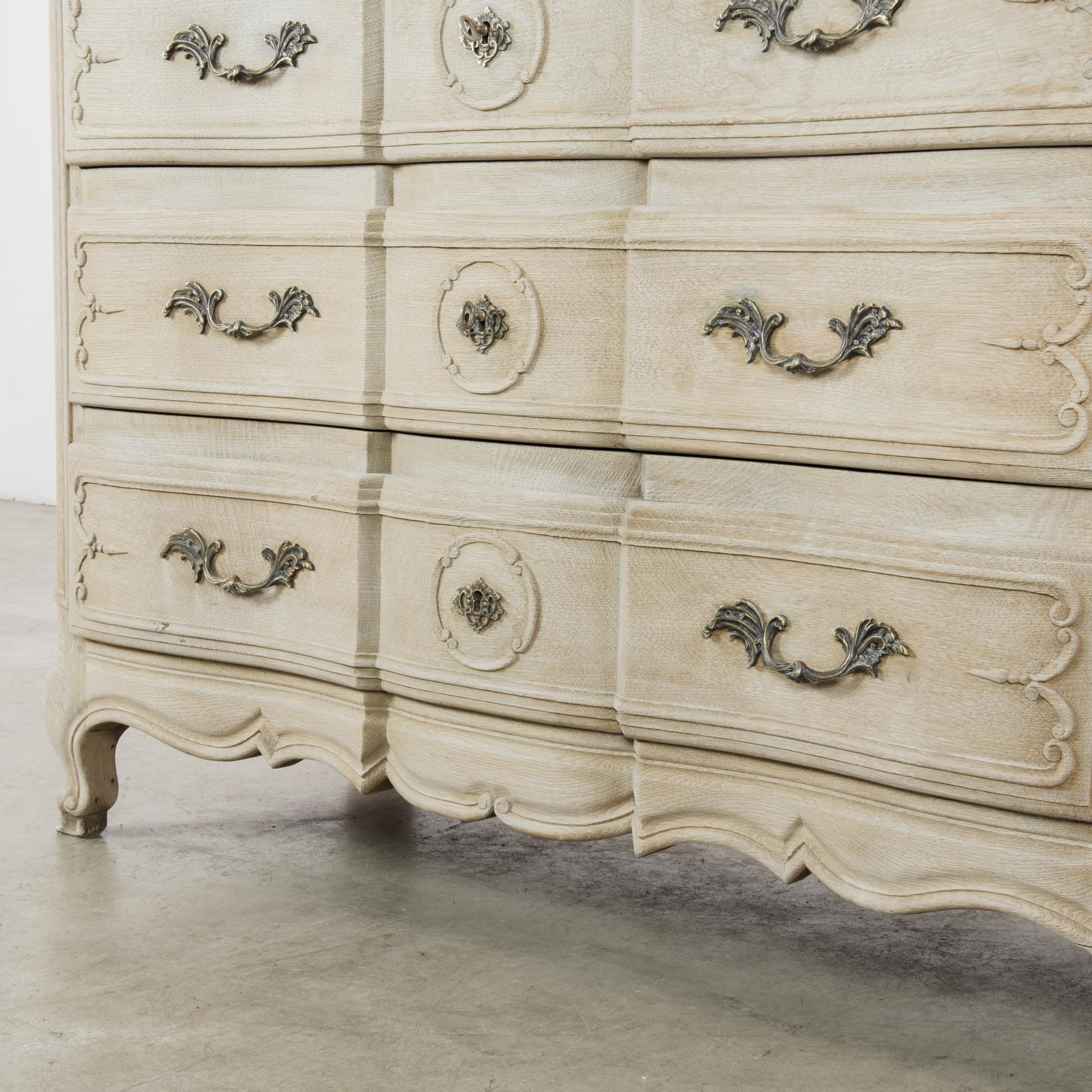 Turn of the Century Belgian Oak Chest of Drawers 4